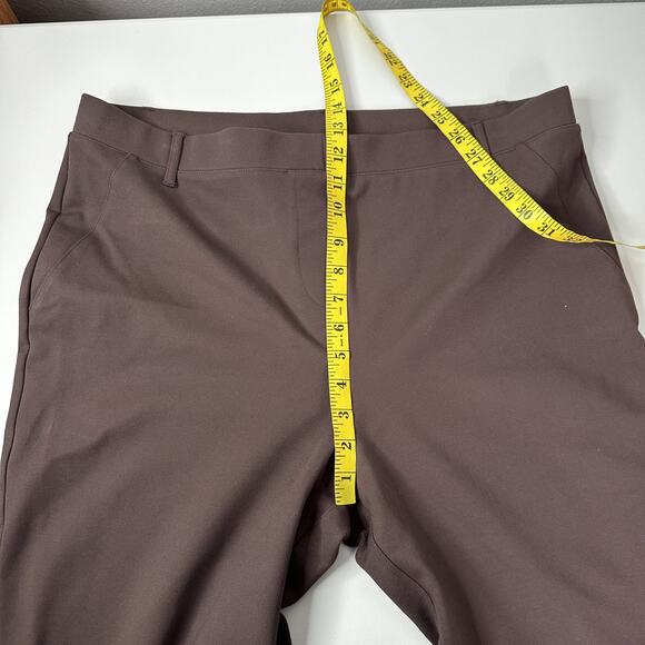 Quince Ponte Pants Womens XL Brown Ultra-Stretch Straight Leg Comfort Workwear - Picture 13 of 16